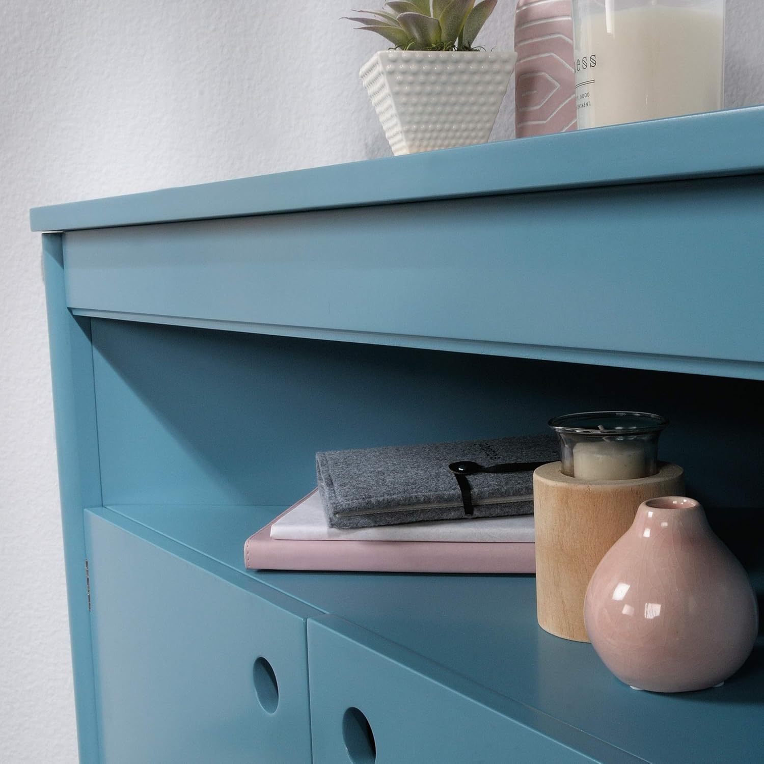 Storage Cabinet, Sea Blue Finish E888855
