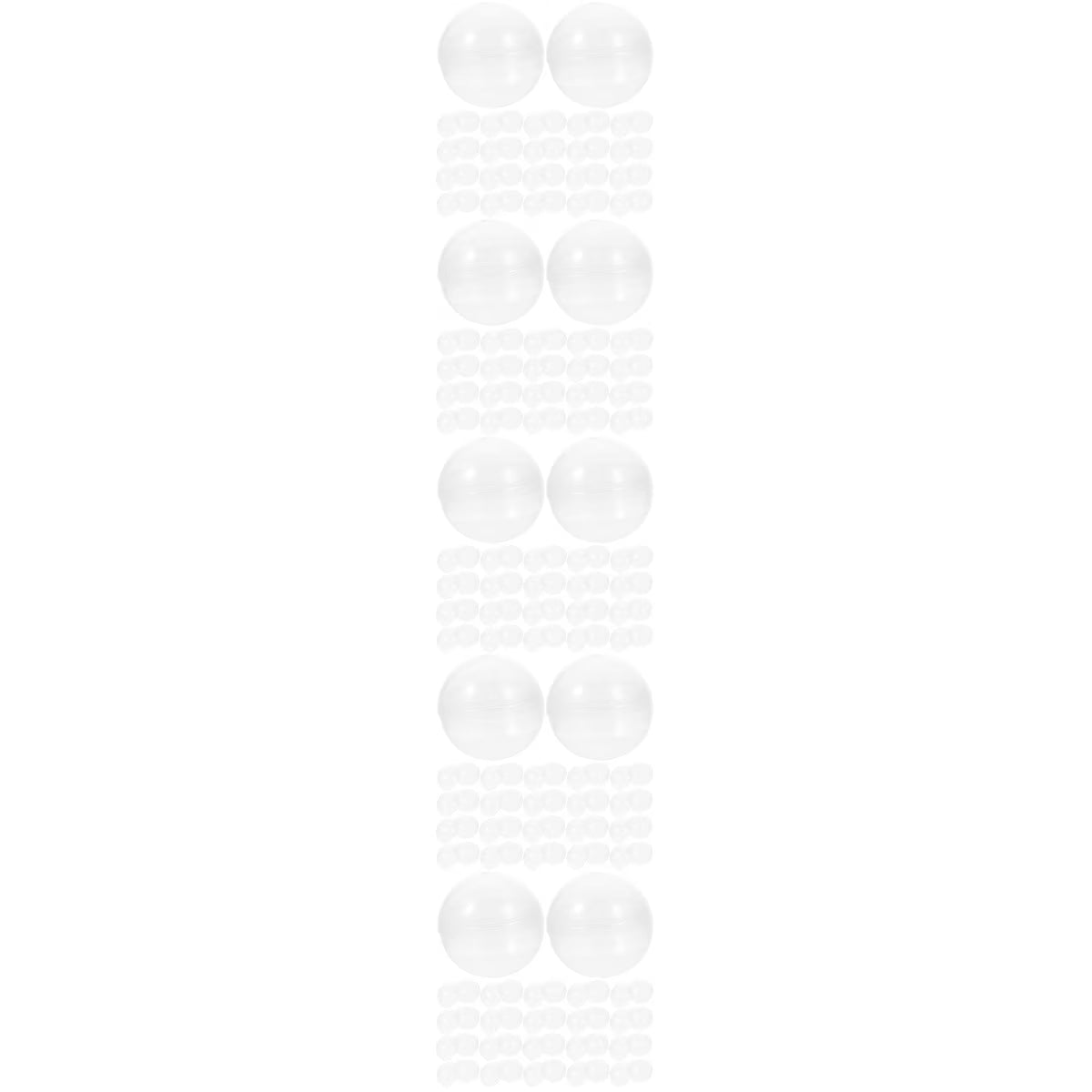 250 pcs Clear Plastic Fillable Balls Z752041