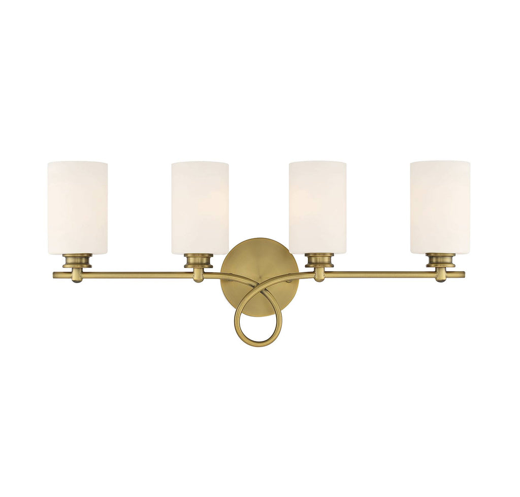 4 Light Warm Brass Bath Bar U144859