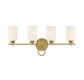 4 Light Warm Brass Bath Bar U144859