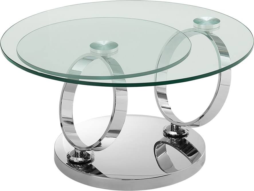 High Polished Stainless Steel Base Coffee Table A3646