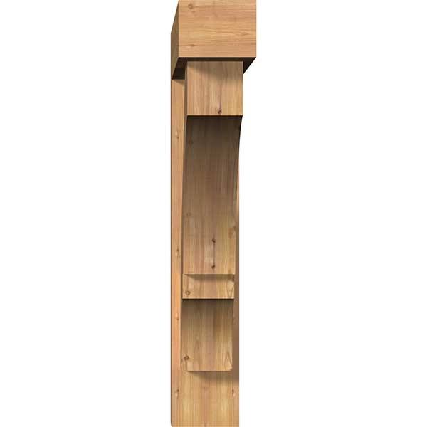 Balboa Block Smooth Bracket with Offset Brace, Western Red Cedar P381098
