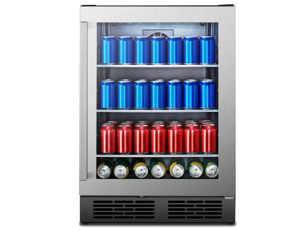 140-Can 5.4 CU. FT. Freestanding Stainless Steel Beverage Cooler S85772