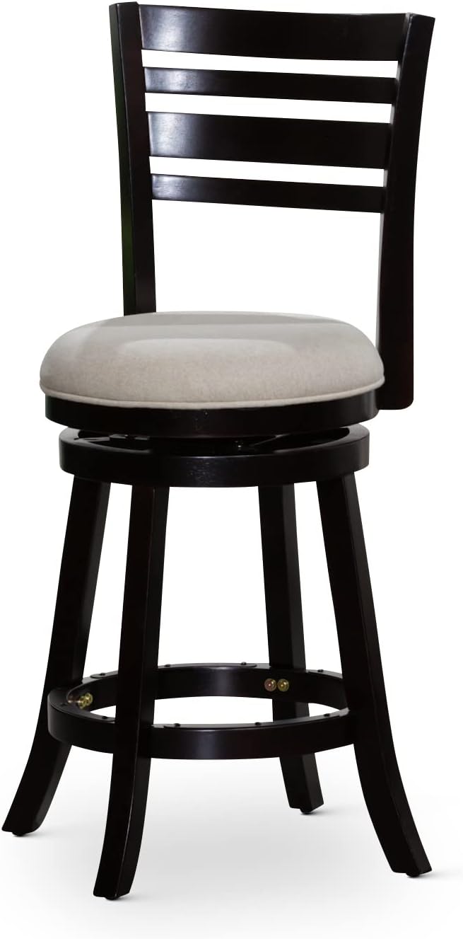 Charcoal Fabric Swivel Stool, 24" Counter Height D788668