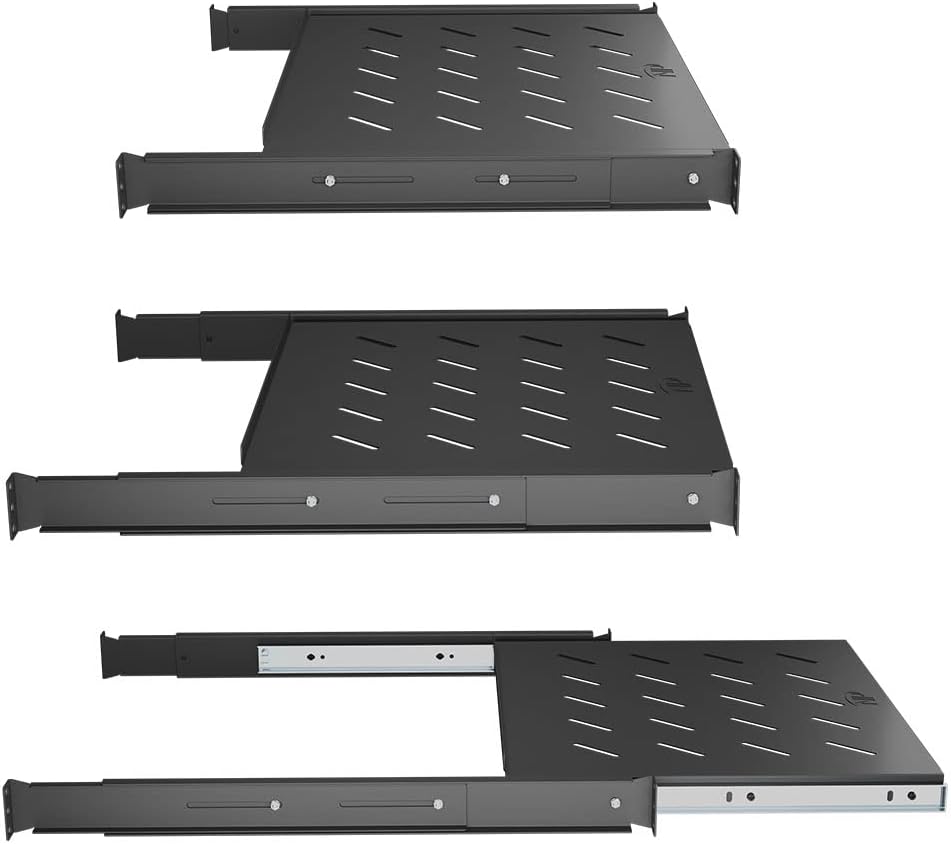 1U Vented Sliding 4-Post Adjustable Rack Pack of 2 J31950