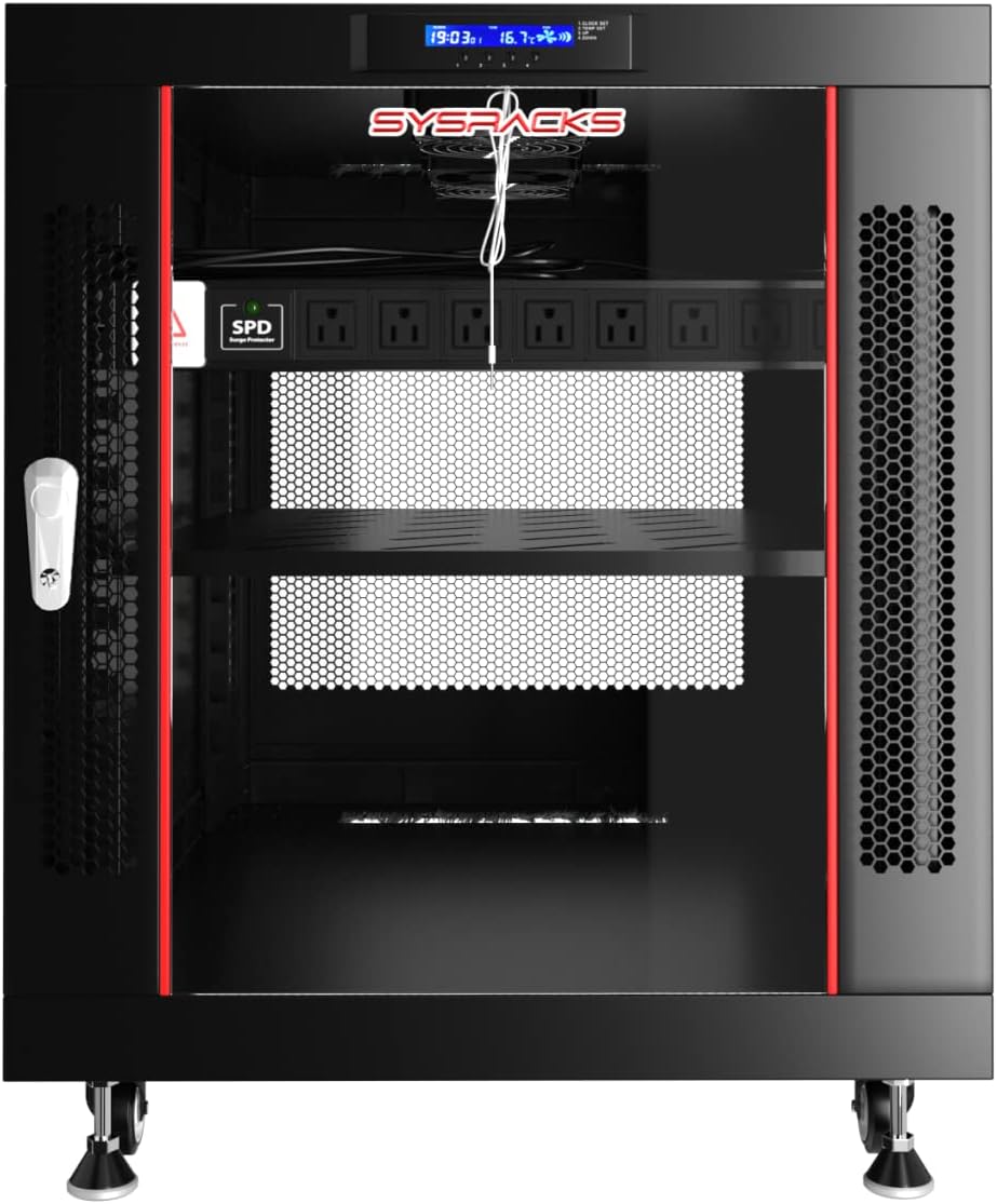 12U Server Rack Locking Cabinet Network Enclosure 35-inch Depth H531
