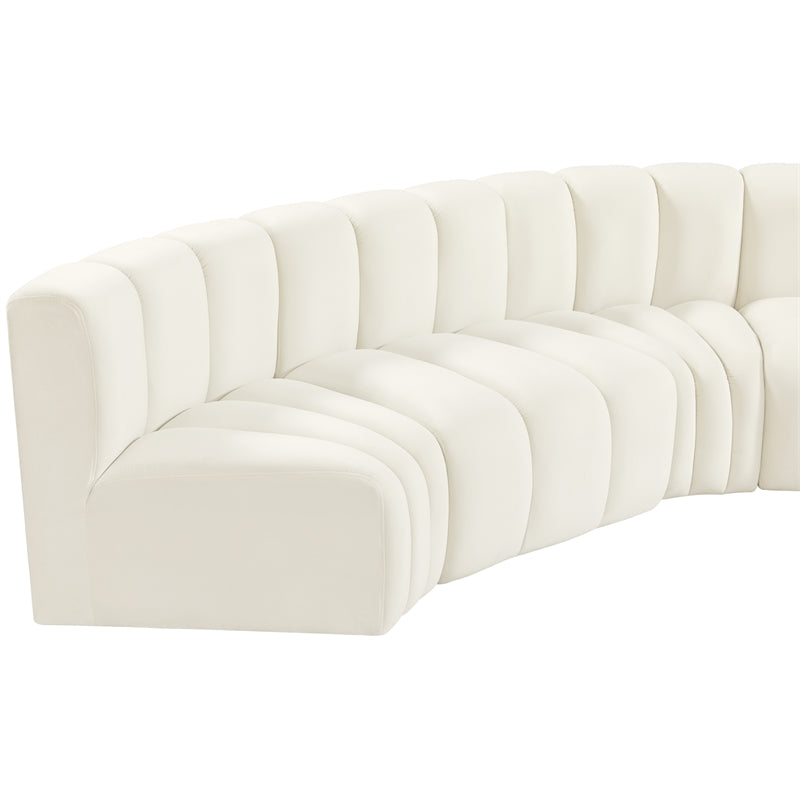 Cream Velvet Modular Sofa S2863