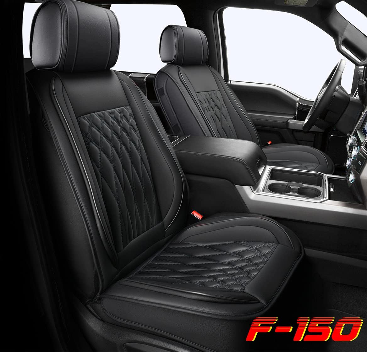 1 Pair Front Car Seat Covers Waterproof Leather Q44947