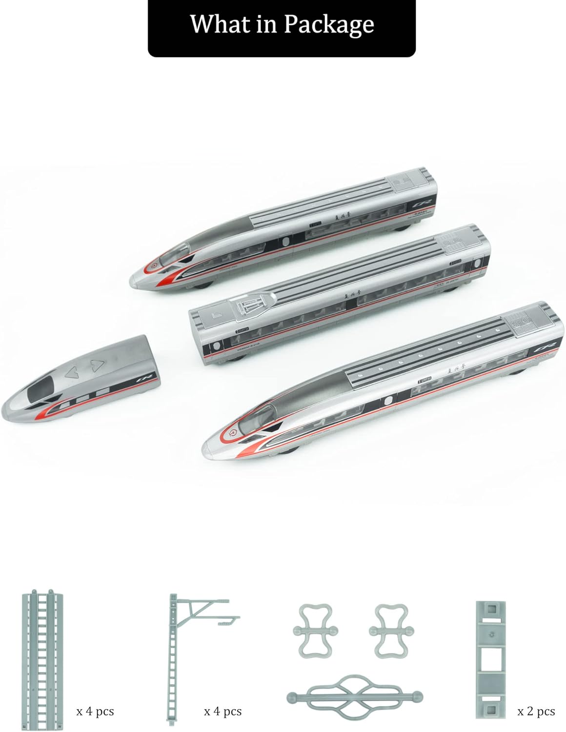 Electric Bullet Train Sets with Tracks Pack of 2 W12995