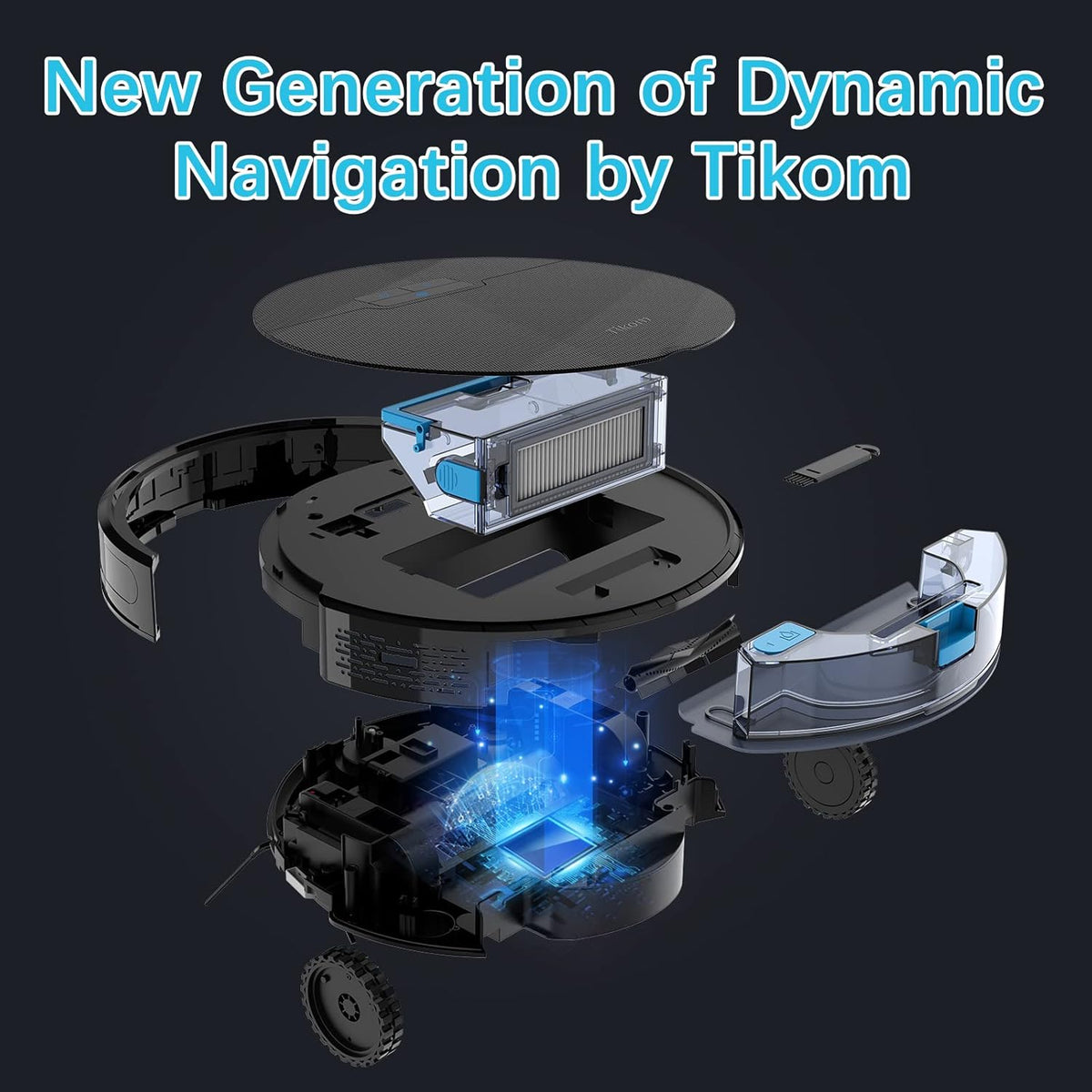 Black Robot Vacuum and Mop S235