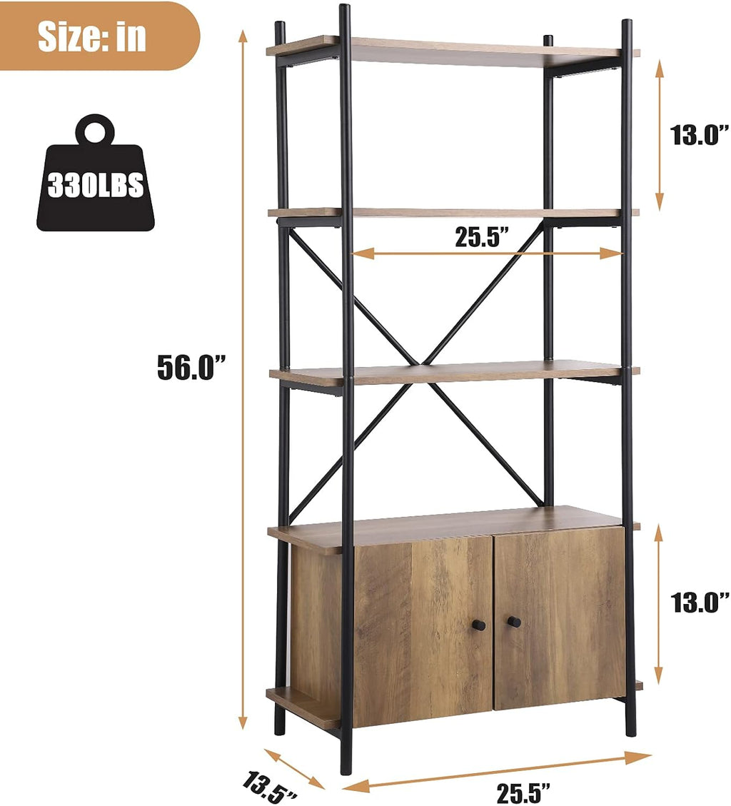 4-Tier Kitchen Storage Shelf with Cabinet X5030