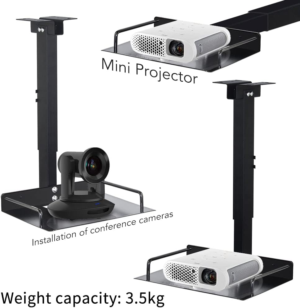 Universal Ceiling Mount with Tray, 11.4-22 inches Adjustable, Aluminum Alloy X4349