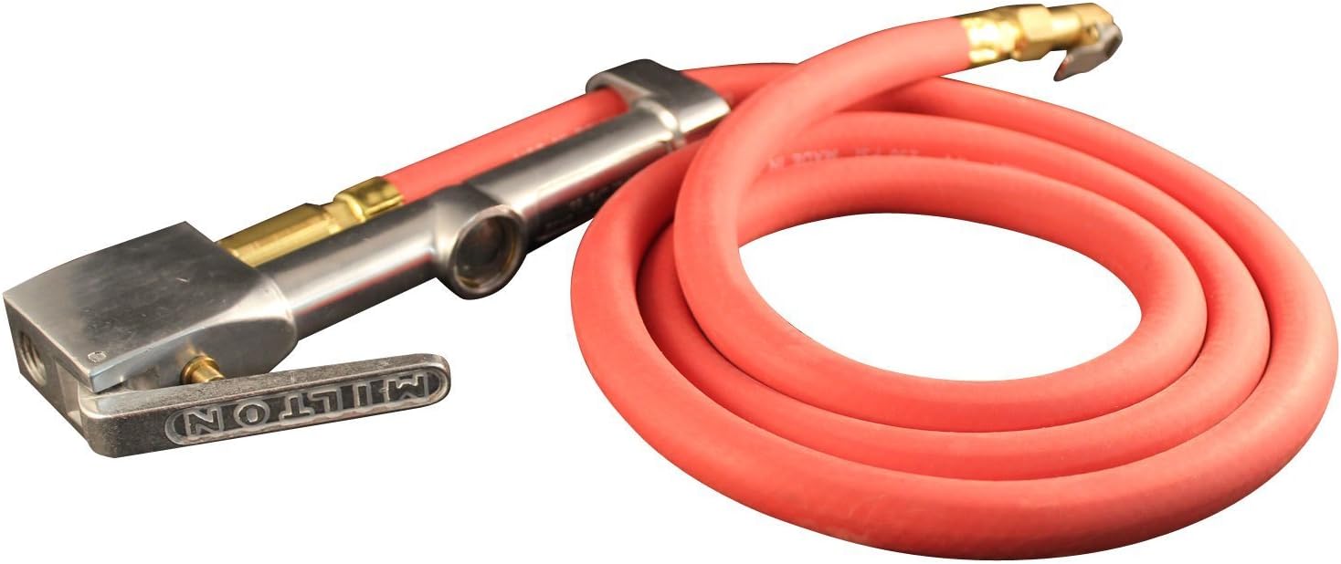 Analog Tire Inflator with Pressure Gauge, 5' Hose, 10-160 PSI, Pack of 2 T224