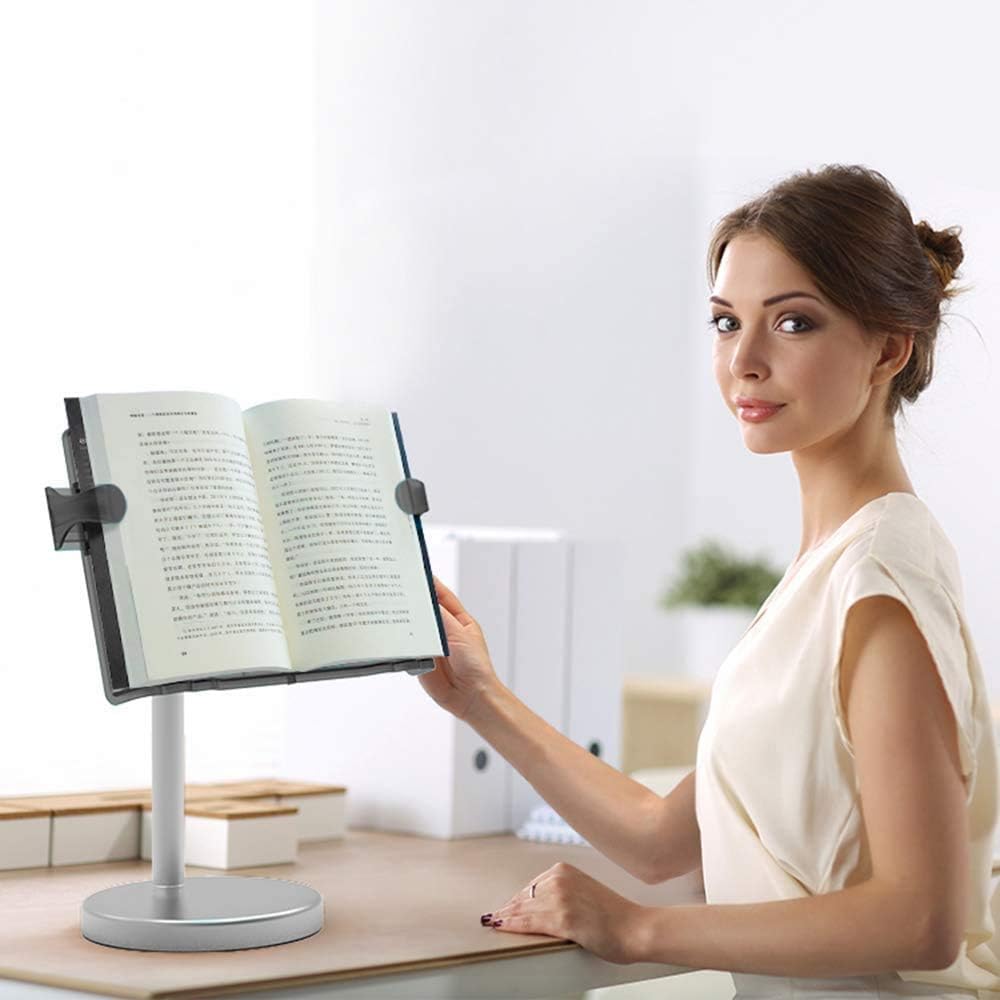 Hands Free Book Stand Flexible Folding Document Holder Adjustable Reading Height and Angle U992168