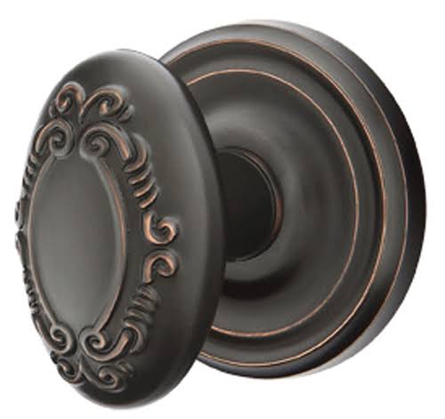 Solid Brass Privacy Door Knob Set with Rosette Z981