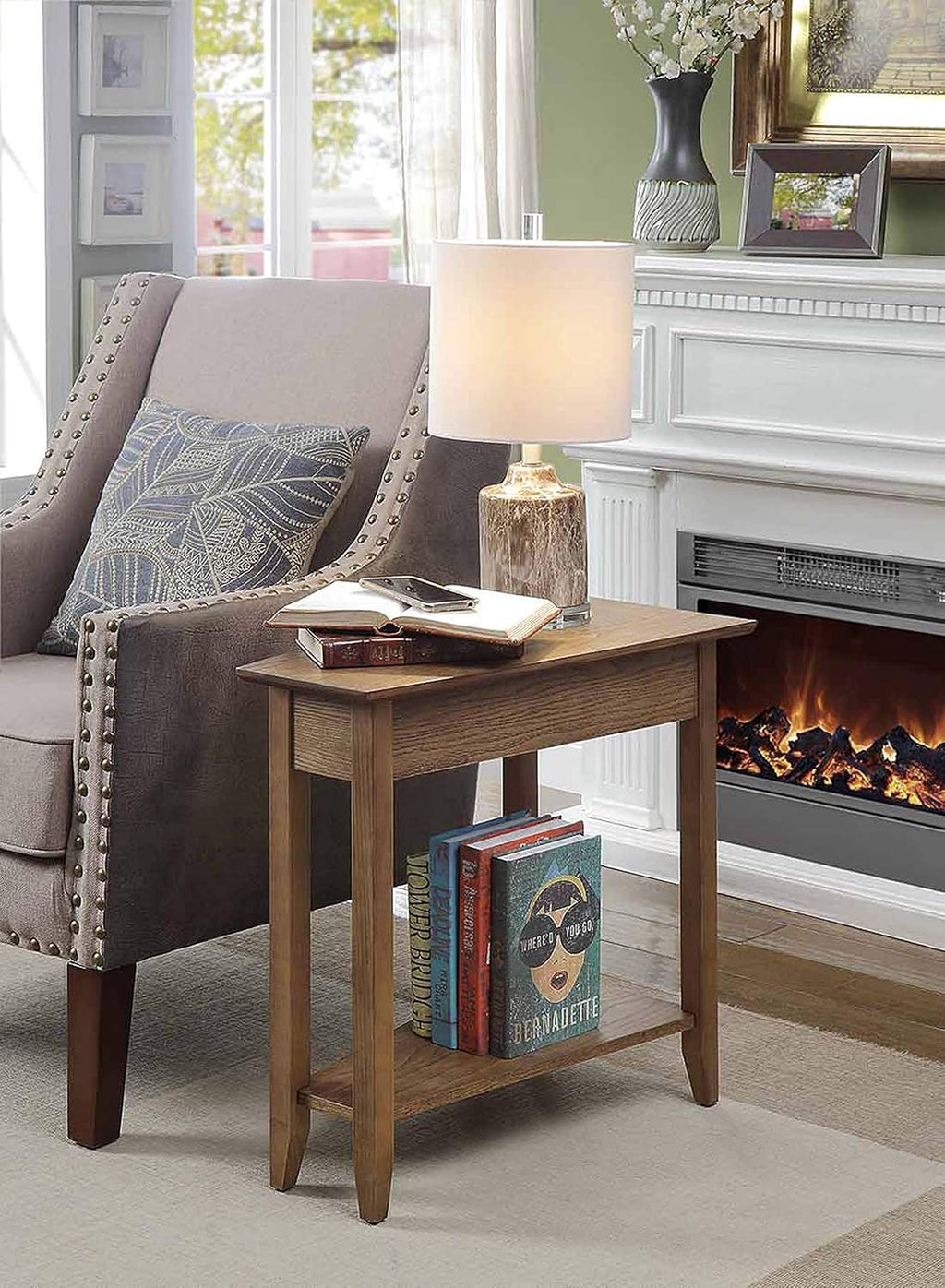 Wedge End Table, Driftwood G2733