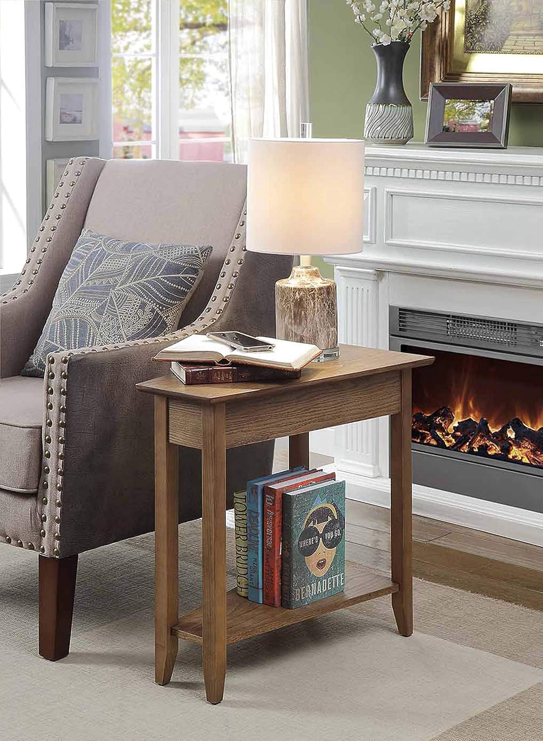 Wedge End Table, Driftwood G2733