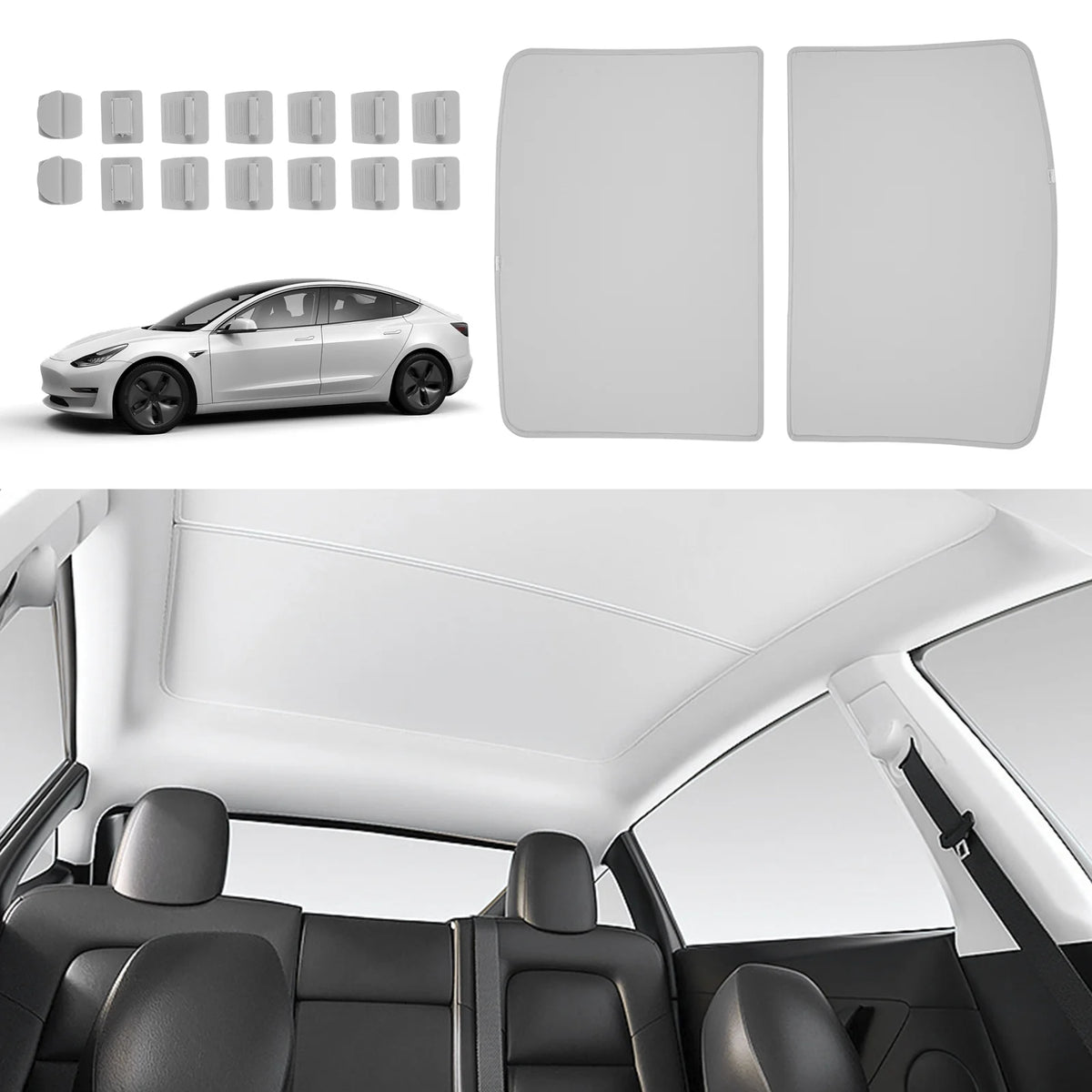 Roof Window Sunshade with Storage Bag O156519