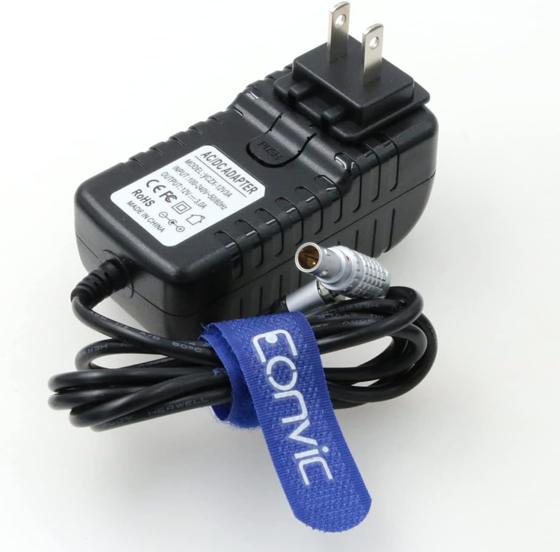 Right Angle 2 Pin to AC Power Adapter Cable with US EU Plugs Z75707
