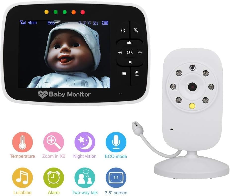 Baby Monitor with 3.5 LCD Display, IR Night Vision, 2 Way Audio Talk T504636