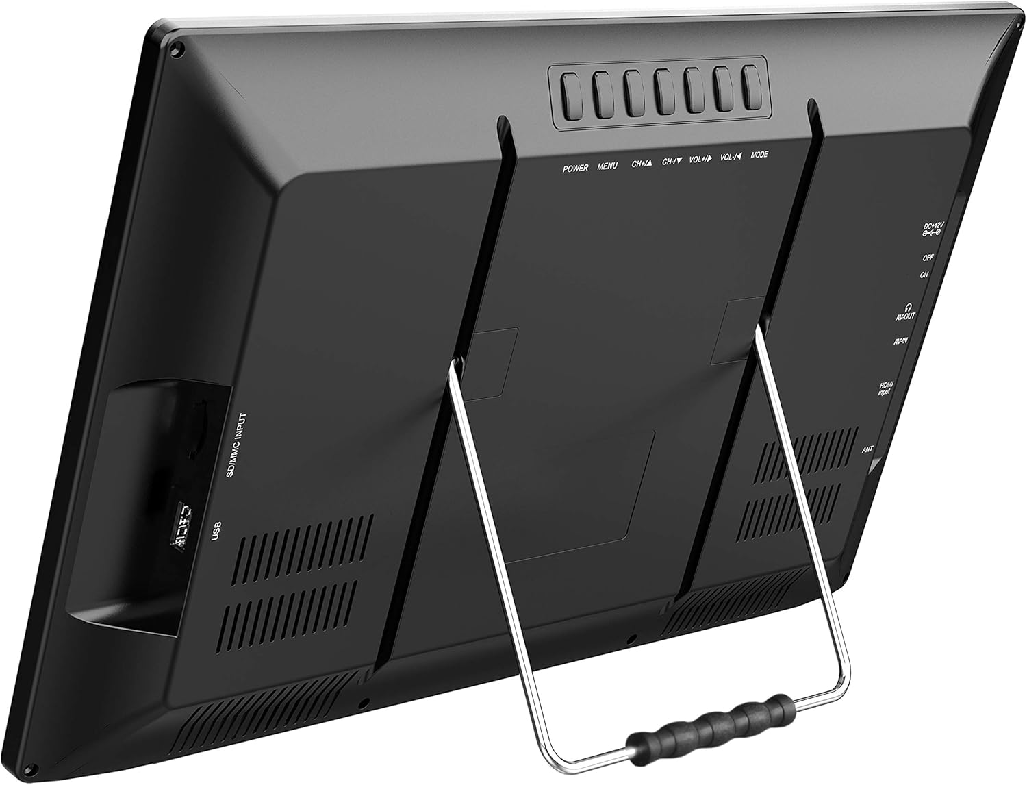 13 Portable Widescreen LED TV with USB/SD Inputs, HDMI, FM Radio, Rechargeable Battery A84102