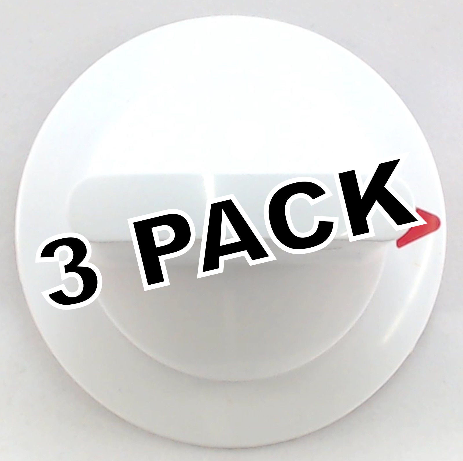 White Dryer Timer Knob, 3 Pk J70756