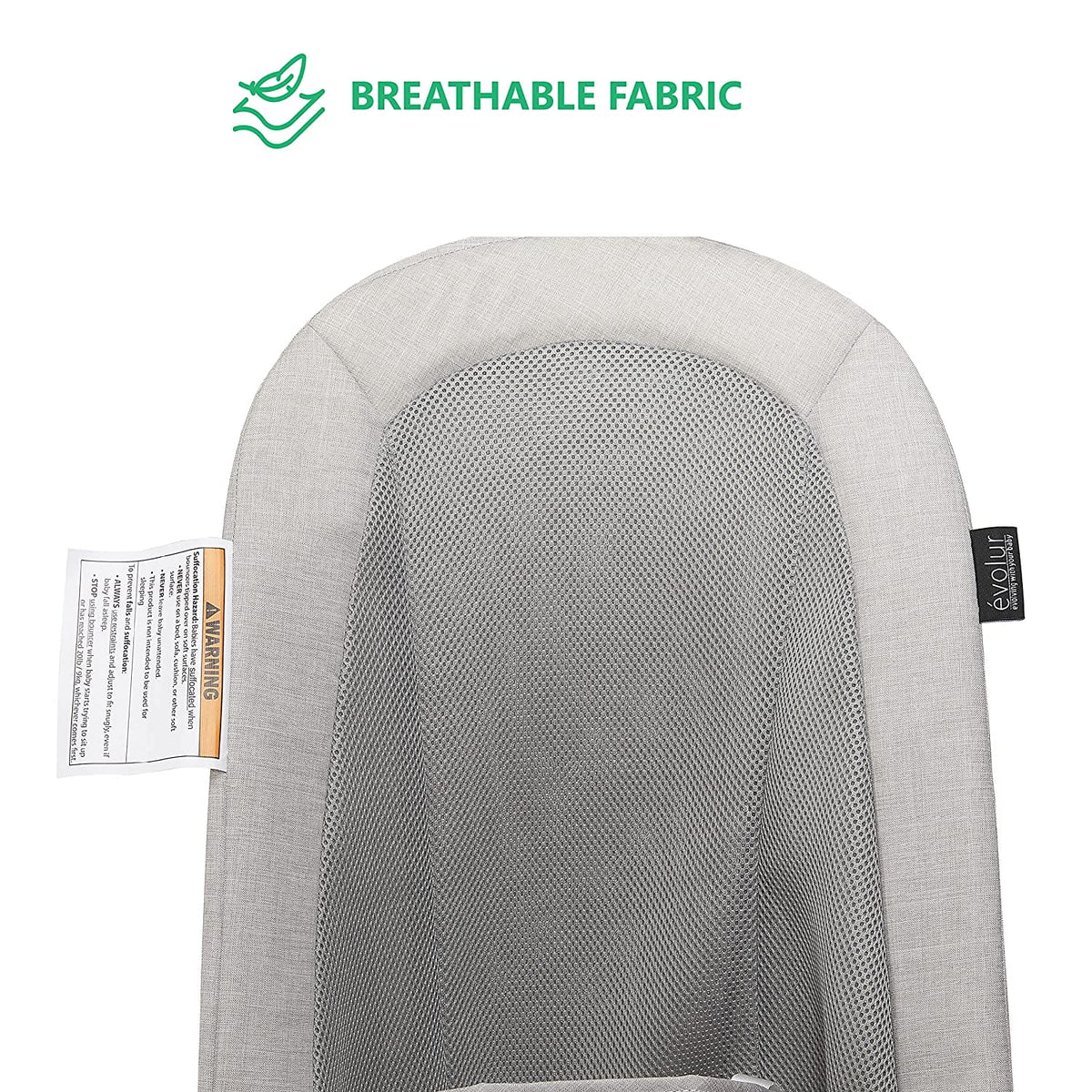 Gray Cotton Fabric Portable Infant Bouncer X782
