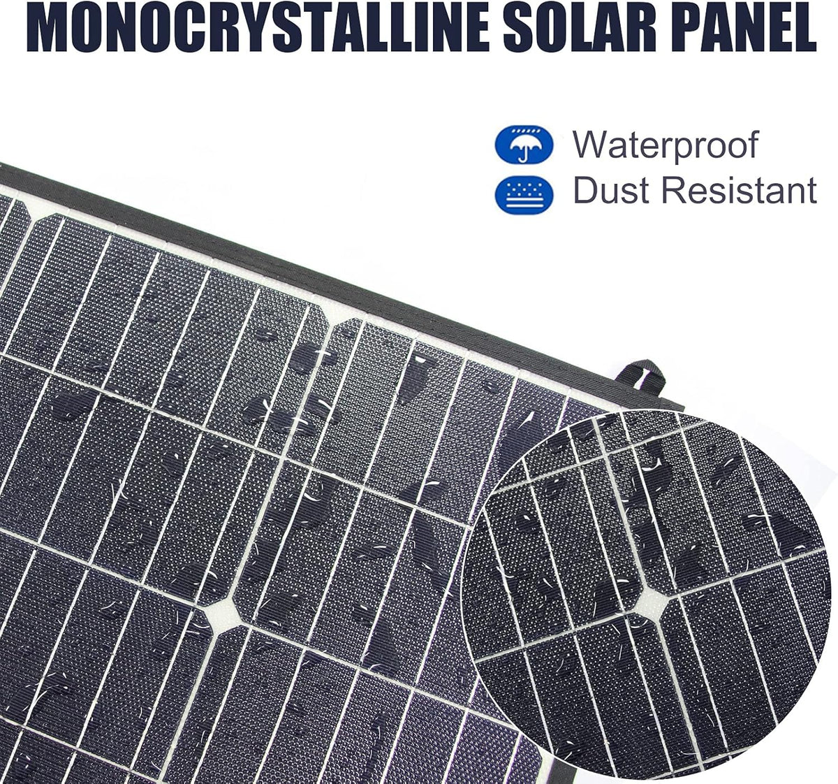 100W Foldable Solar Panel Charger with Dual USB & 18V DC Output IPX4 Waterproof T980