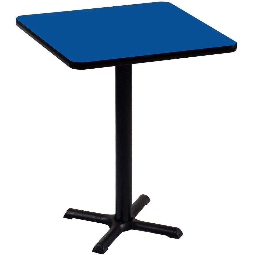 Blue Square Breakroom Pedestal Table A443356