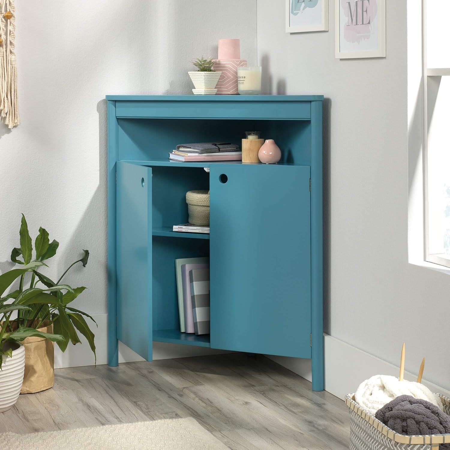 Storage Cabinet, Sea Blue Finish E888855