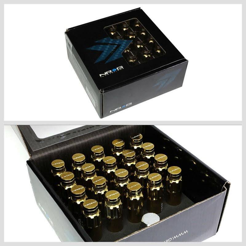 21 PC Chrome Gold Steel Lug Nut Set I71910