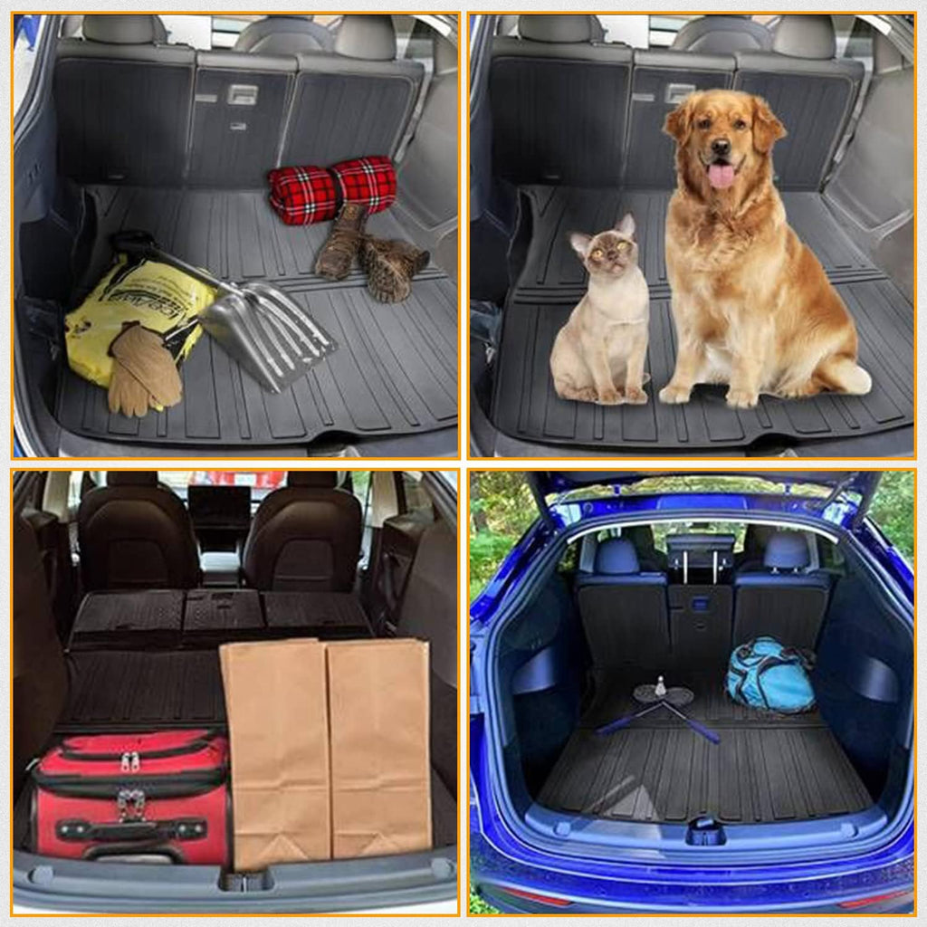Trunk Mat Cargo Mat Back Seat Protector Rear Cargo Liner Mat with Backrest Mat Pack of 2 Q681