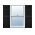 Black Vinyl Open Louver Shutters Z66635