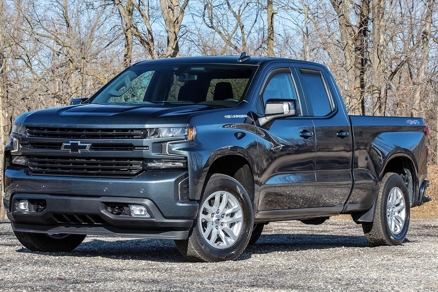 Shatterproof in-Channel Window Deflectors for Chevrolet Silverado/GMC Sierra 1500 2019-2022 Double Cab, 4pcs H556412