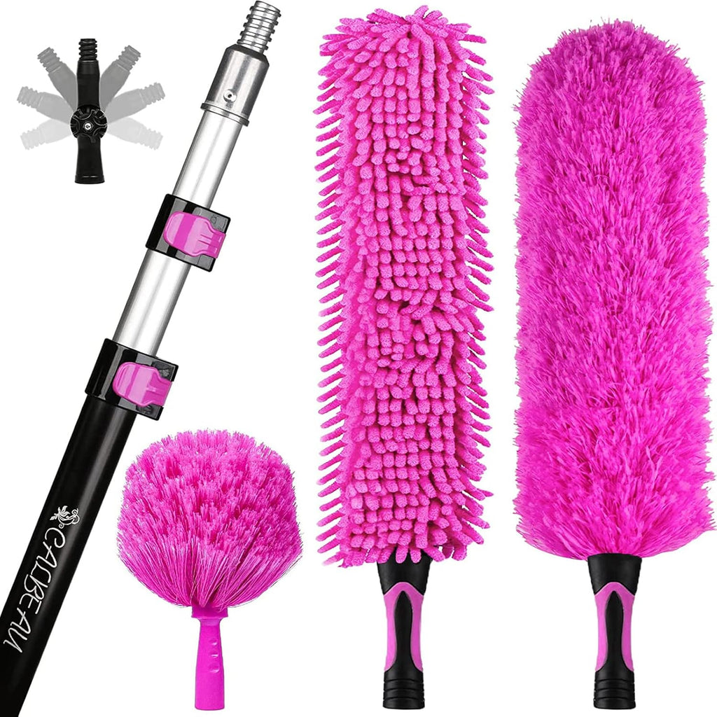 20 Foot High Reach Duster Kit, 5-12ft Extension Pole, Pack of 2 Q944