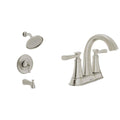 Bathroom Faucet and Tub and Shower Faucet Set in Brushed Nickel Z4511