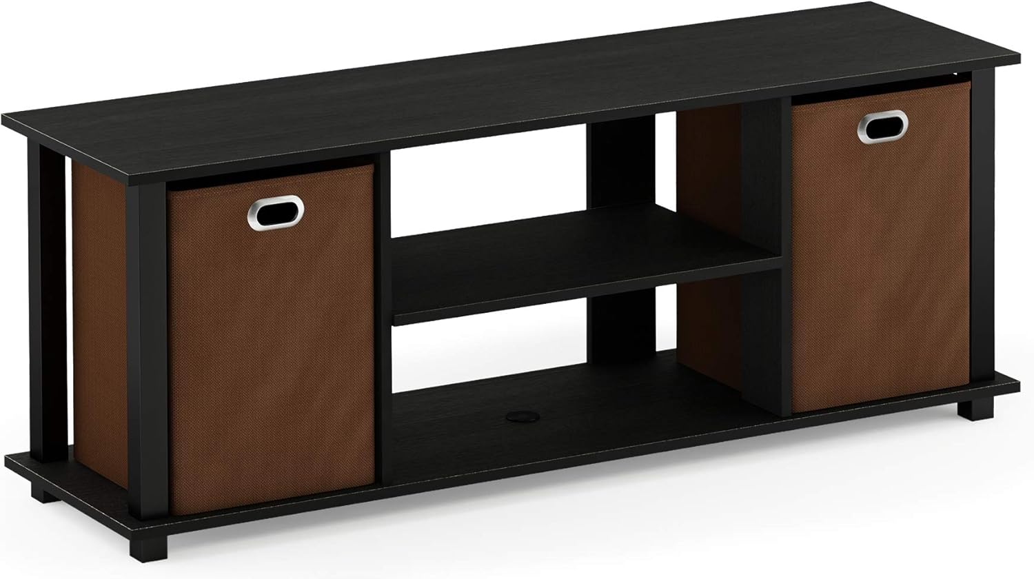 Americano/Black/Brown Entertainment Center Pack of 2 D921