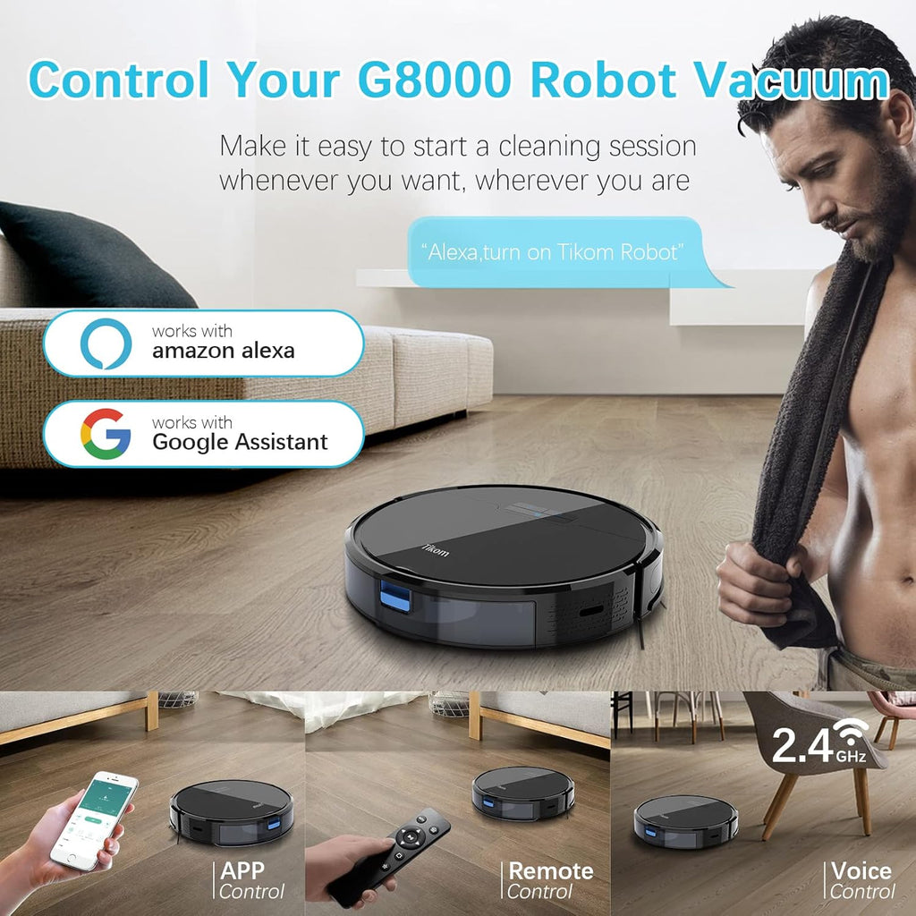 Black Robot Vacuum and Mop S235