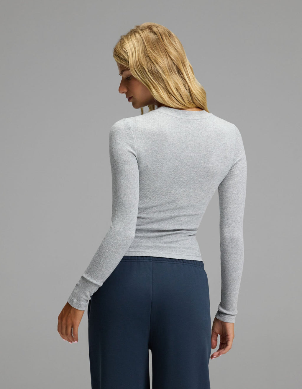 Women's Fine Ribbed Long Sleeve Tee