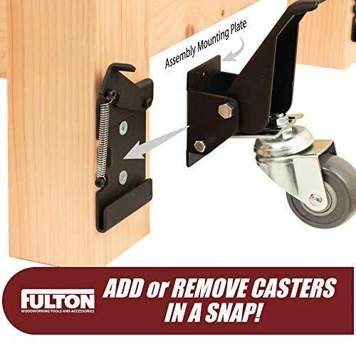 Heavy Duty Retractable Caster Kit with Spring Lock Q329611