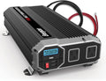 1100 Watts Power Inverter, 12V to 110 Volts, Two AC Outlets, Two USB Ports, Pack of 2 L7940