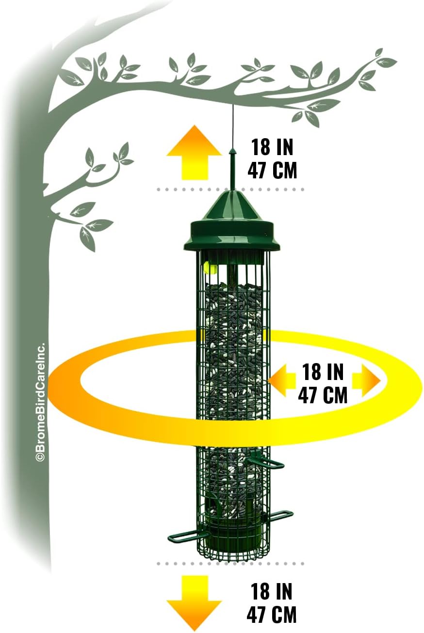 Squirrel-proof Bird Feeder with 4 Feeding Ports, 2.4-pound Seed Capacity, Pack of 2 X152275