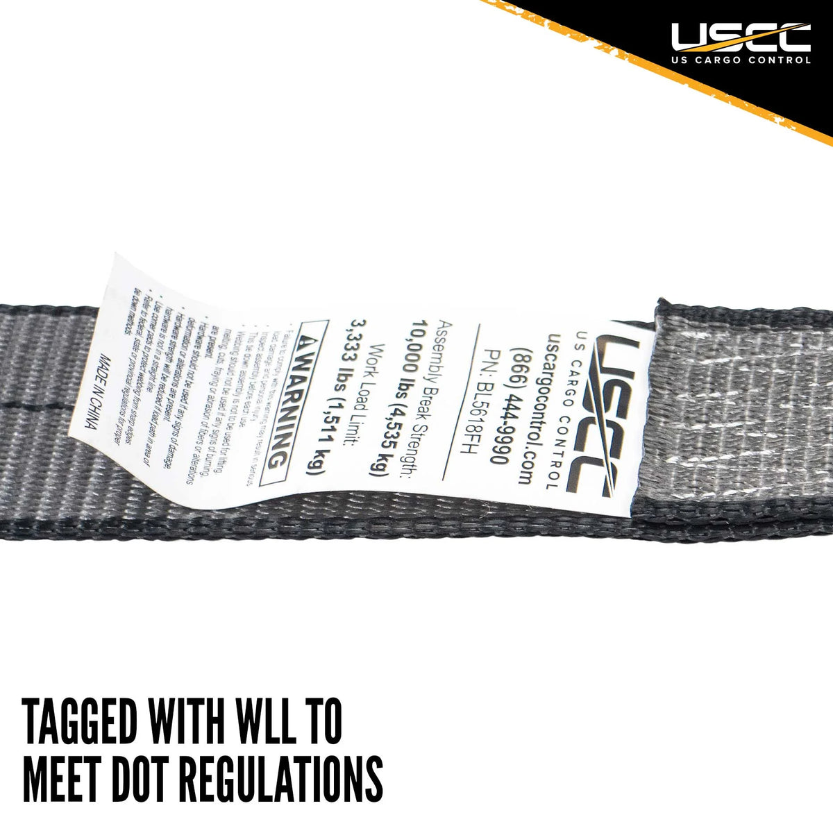 BlackLine Ratchet Strap with Black Flat Hooks and Black Ratchet O57640