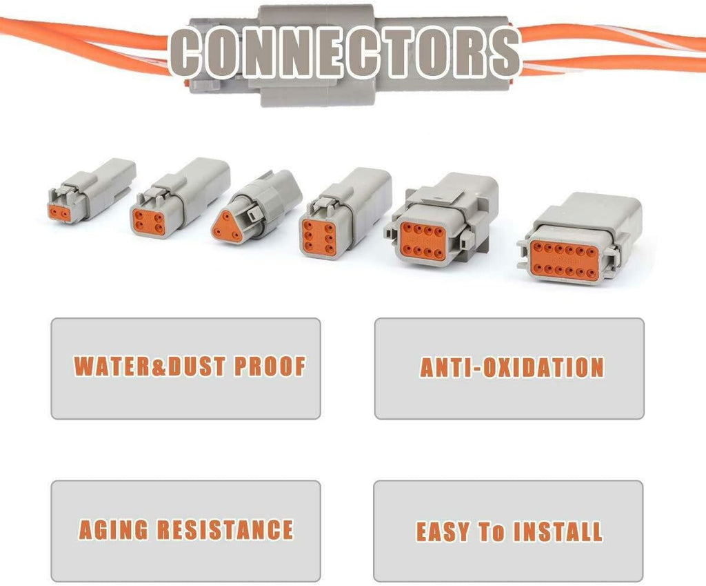 3 Pin Gray Waterproof Electrical Wire Connector, 3 Sets X8226