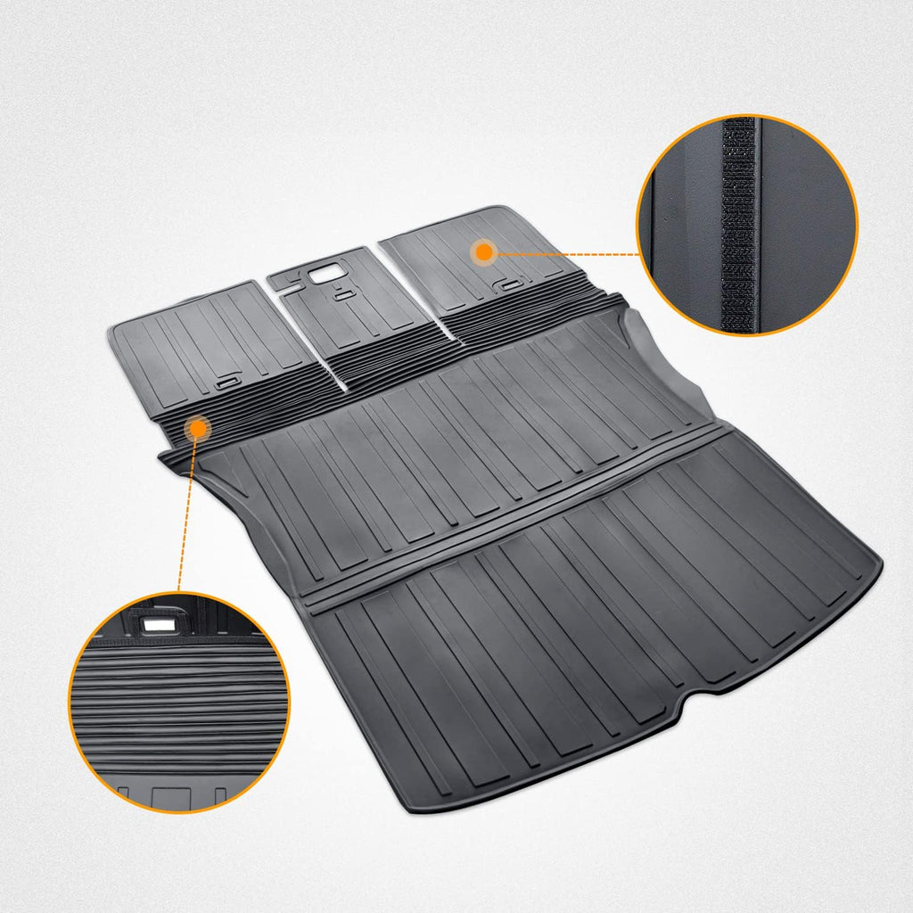 Trunk Mat Cargo Mat Back Seat Protector Rear Cargo Liner Mat with Backrest Mat Pack of 2 Q681