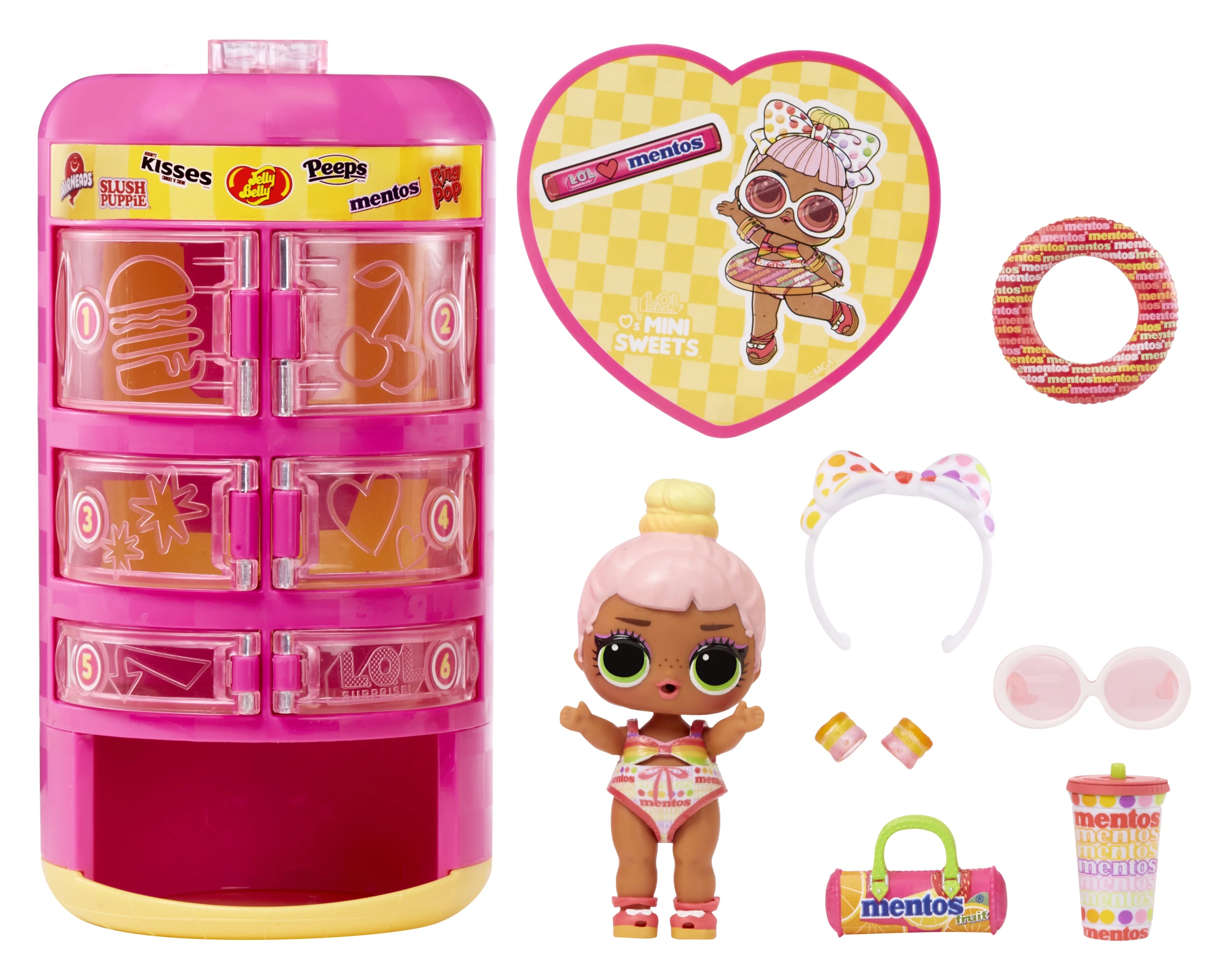 Mini Sweets Surprise-O-Matic Series 2 with 8 Surprises, Accessories, Limited Edition Doll, Candy Theme, Collectible Doll N894