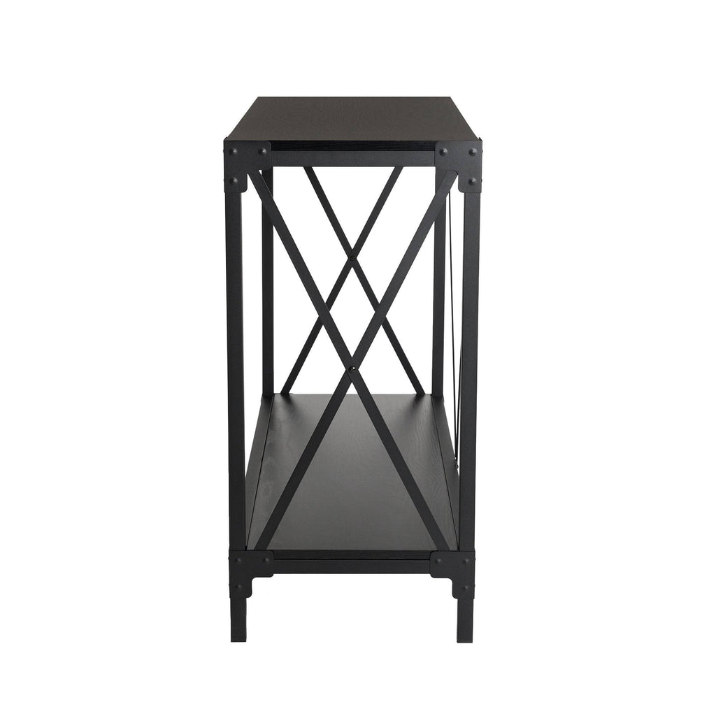 Black Wood/Metal Console Table C50025