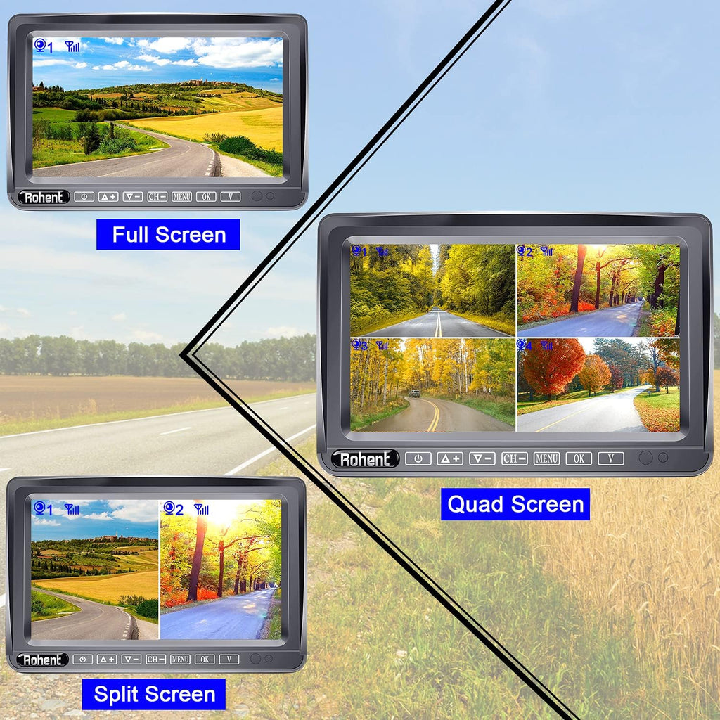 Wireless Backup Camera System with 7 Inch Monitor and 2 Cameras F213103