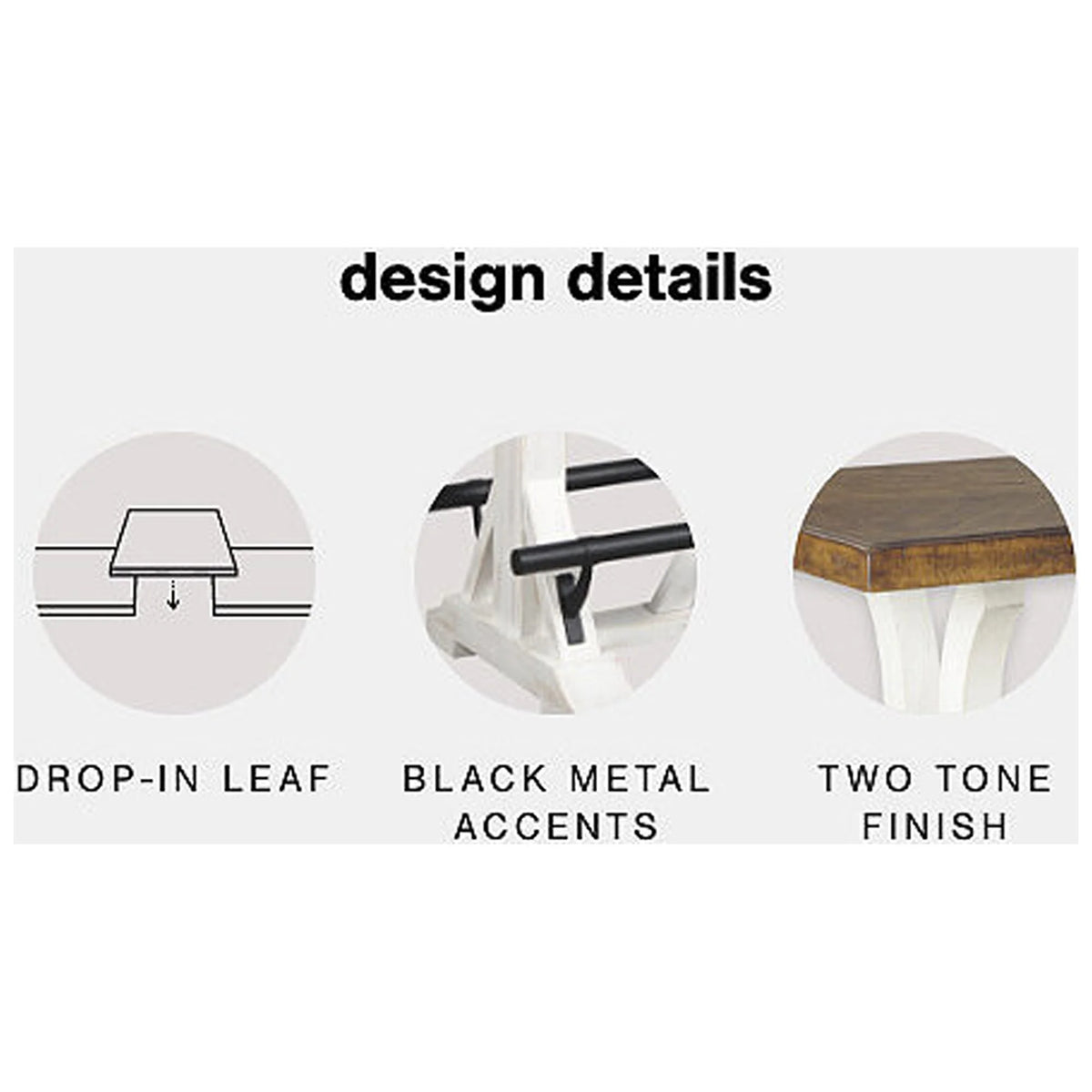 White/Brown Counter Height Dining Table R1414