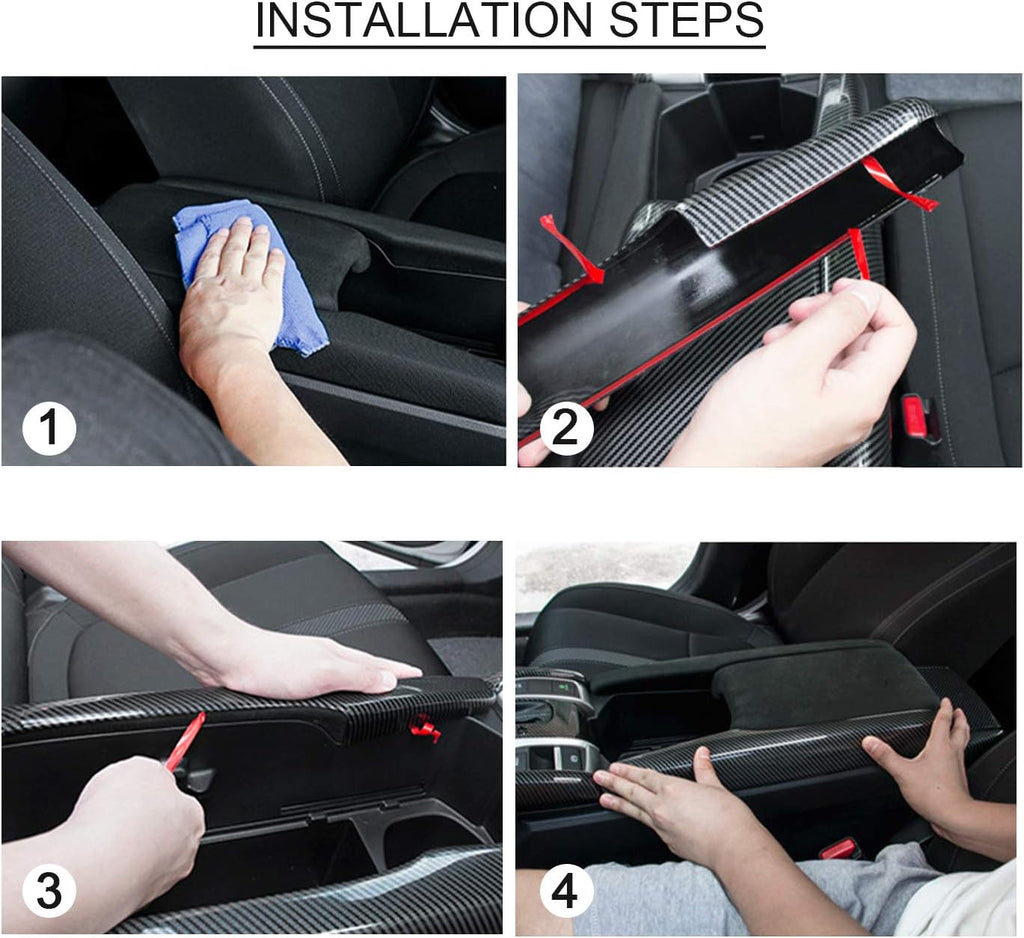 Carbon Fiber Center Console Armrest Cover O213